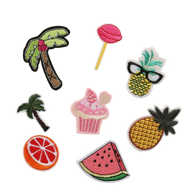 8Pcs Embroidery Drink Fruit Hearts Food Sew-On/Iron-On Patches Clothes Appliques 8Pcs Embroidery Drink Fruit Hearts Food Sew-On/Iron-On Patches Clothes Appliques